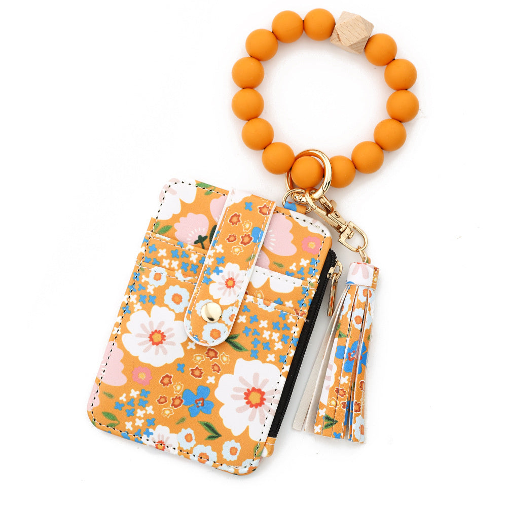 Women's Floral Print Leather Card Bag - Trending Tina