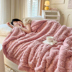 Double Layer Berber Fleece Blanket Thickened Tower Velvet Cover Blanket - Trending Tina