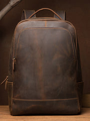 Leather men's backpack leather travel backpack - Trending Tina