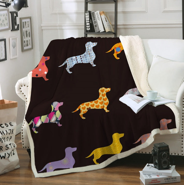 Bedding Fleece Blanket Cartoon Colorful Plush Throw Blanket - Trending Tina