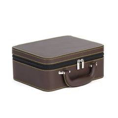 Leather Travel Jewelry Box Double Layer Detachable Jewelry Storage Box - Trending Tina