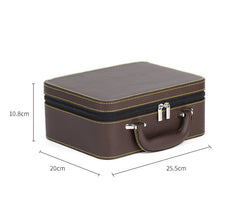 Leather Travel Jewelry Box Double Layer Detachable Jewelry Storage Box - Trending Tina