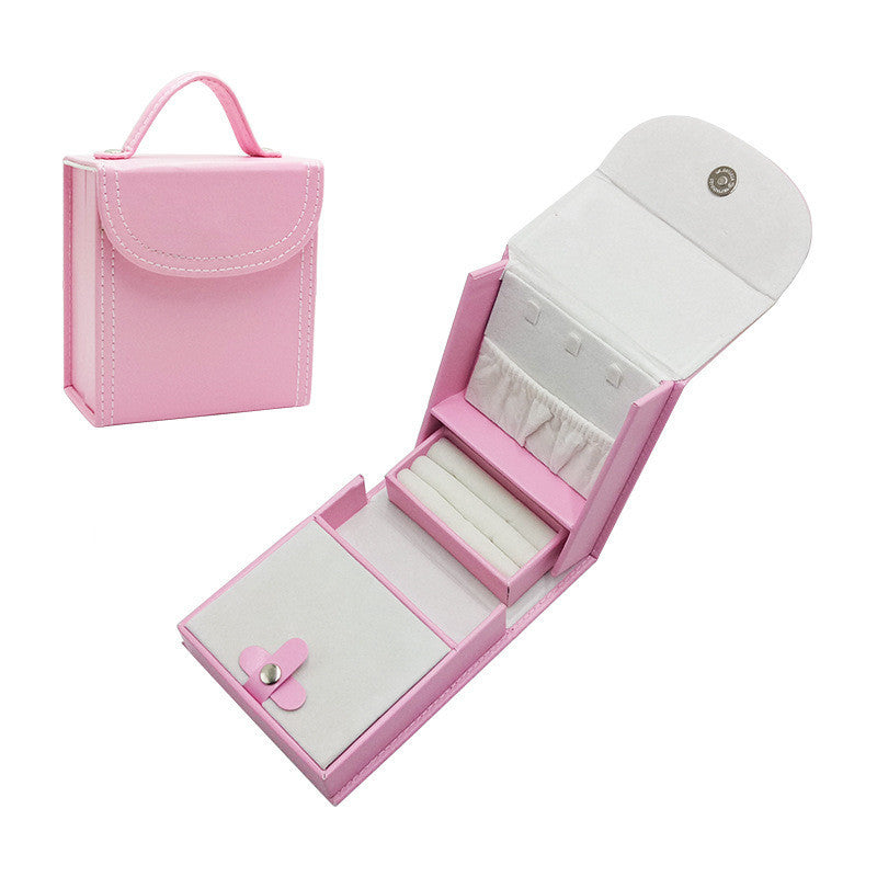 Leather Jewelry Box Portable Folding Jewelry Box Mini Portable Jewelry Bag - Trending Tina