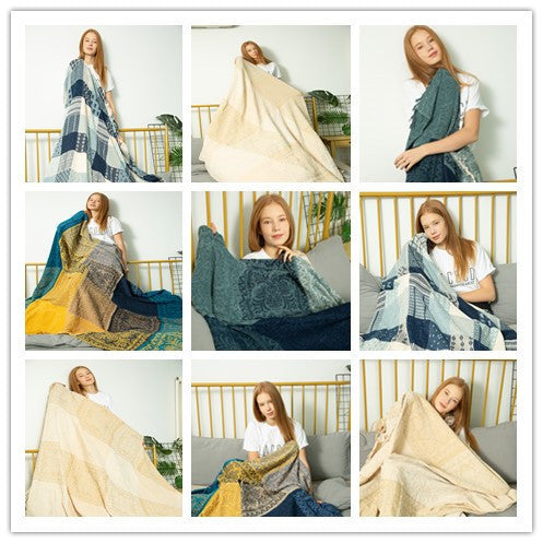 Blanket Sofa Blanket Fleece Blanket Plush Leisure Blanket Literary Cover Blanket - Trending Tina