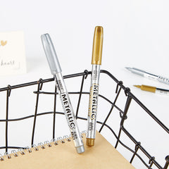 Gold And Silver Signature Greeting Card Calligraphy Paint Pen - Trending Tina