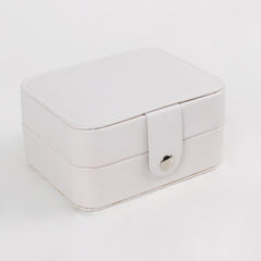 Double layer PU Leather Mini Portable Jewelry Box - Trending Tina