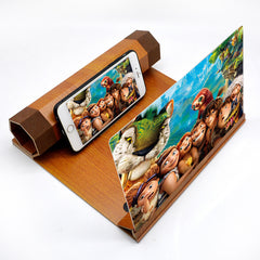 Mobile Phone Volume Magnifier Wood Grain 3D Mobile Phone Screen Magnifier HD - Trending Tina