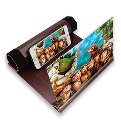 Mobile Phone Volume Magnifier Wood Grain 3D Mobile Phone Screen Magnifier HD - Trending Tina