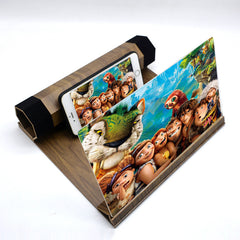 Mobile Phone Volume Magnifier Wood Grain 3D Mobile Phone Screen Magnifier HD - Trending Tina