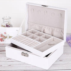 PU Leather Double-layer Jewelry Box Jewelry Storage Bag - Trending Tina