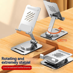 360 Degrees Rotate Metal Desk Mobile Phone Holder Stand For Phone Pad Adjustable Desktop Tablet Holderl Table Cell Phone Stand - Trending Tina