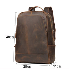 Leather men's backpack leather travel backpack - Trending Tina