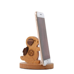 Creative  Mobile Phone Toma Back With Coin Beech Wood Lazy Phone Holder Custom Lettering - Trending Tina