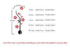 Creative vase acrylic 3D wall sticker