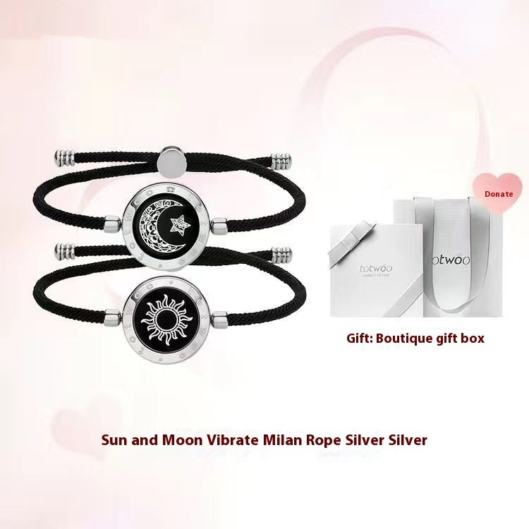 Sun-Moon Smart Sensing Couple Bracelet