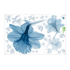 Nordic Blue Flower Background Ring Creating Decorative Wall Stickers - Trending Tina