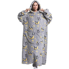 Fleece Hooded Wearable Blanket Sweatshirt - Trending Tina