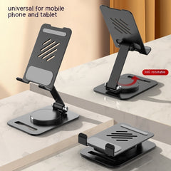 360 Degrees Rotate Metal Desk Mobile Phone Holder Stand For Phone Pad Adjustable Desktop Tablet Holderl Table Cell Phone Stand - Trending Tina