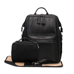 Leather mommy backpack - Trending Tina