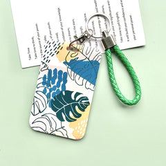 Green Plant Series Simple Fashion Lanyard Card Cover - Trending Tina