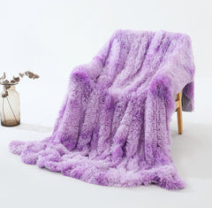 Warm Fluffy Shaggy Throw Blanket Bedspread Faux Fur Sofa Nap Blanket Bed Cover - Trending Tina