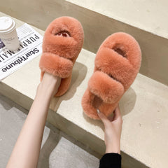 Fuzzy Slippers Women House Shoes Fluffy Bedroom Slippers - Trending Tina