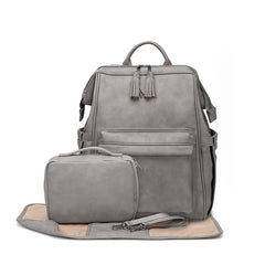 Leather mommy backpack - Trending Tina