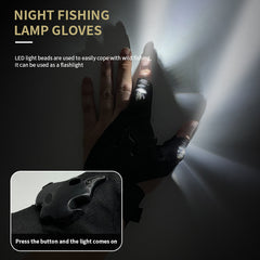 Led Light Charging Fishing Gloves High Elastic Non-slip