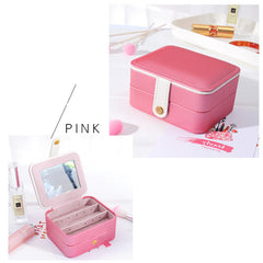 Portable  PU Leather Jewelry Earrings Box - Trending Tina