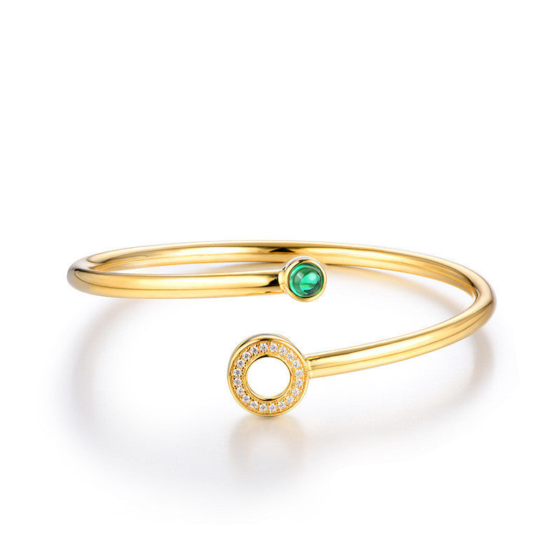 Fashion Emerald Women Bangle Street Bracelet - Trending Tina