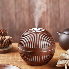 Hollow wood grain aromatherapy humidifier - Trending Tina