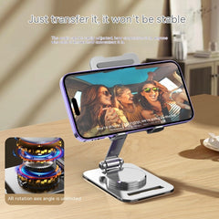 360 Degrees Rotate Metal Desk Mobile Phone Holder Stand For Phone Pad Adjustable Desktop Tablet Holderl Table Cell Phone Stand - Trending Tina