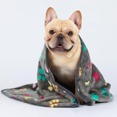 Pet Blanket Dog Cat Pad Warm Blanket Confetti Bone Dog's Paw Blanket - Trending Tina