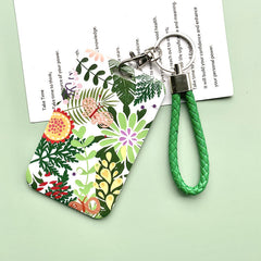 Green Plant Series Simple Fashion Lanyard Card Cover - Trending Tina