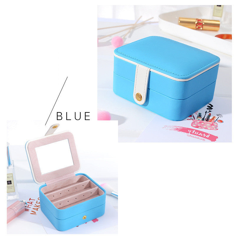 Portable  PU Leather Jewelry Earrings Box - Trending Tina