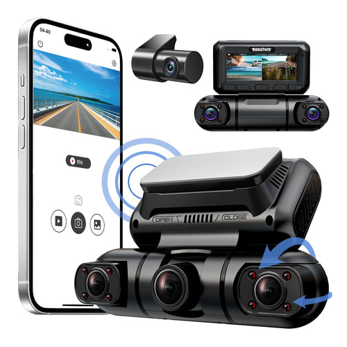 Hainatech Quad 1080p Dash Cam – 4 Channel Car Camera with Night Vision & GPS