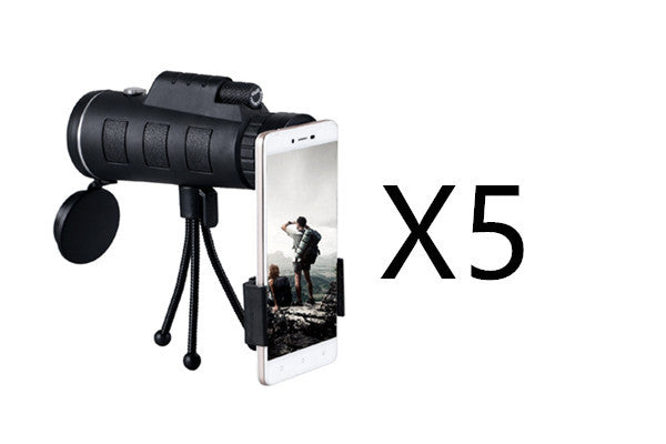 Compatible with Apple, Monocular Telescope Zoom Scope with Compass Phone Clip Tripod - Trending Tina