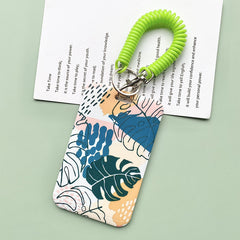 Green Plant Series Simple Fashion Lanyard Card Cover - Trending Tina