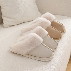 Winter Warm Plush Home Slippers Indoor Fur Slippers Women Soft Lined Cotton Shoes Comfy Non-Slip Bedroom Fuzzy House Shoes Women Couple - Trending Tina