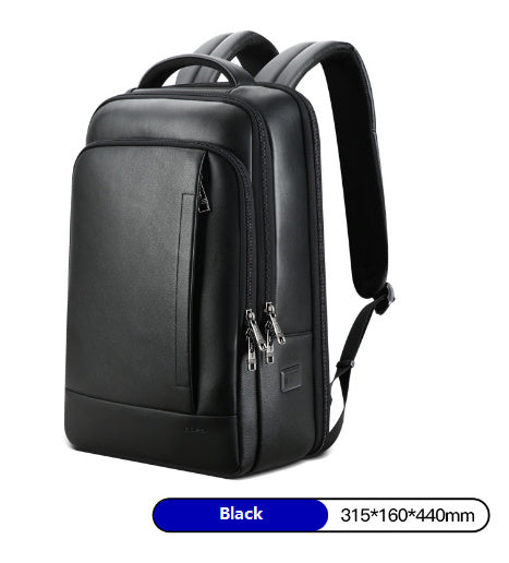 Backpack Leather Backpack Men's Business Trip First Layer Leather Backpack Computer Bag - Trending Tina