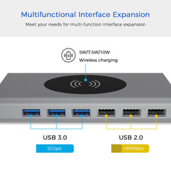 15-in-1 type-c docking station 10w wireless charging - Trending Tina