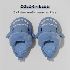 Winter Shark Slippers Detachable Warm Fuzzy Slippers Bedroom House Shoes Women - Trending Tina