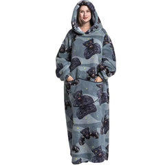 Fleece Hooded Wearable Blanket Sweatshirt - Trending Tina