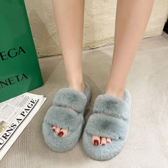 Fuzzy Slippers Women House Shoes Fluffy Bedroom Slippers - Trending Tina