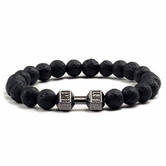 Natural Volcanic Stone Beads Bracelets Black Lava Men Women Bracelet Aromatherapy Essential Oil Diffuser Bangle - Trending Tina