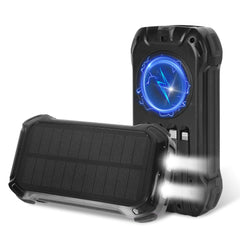 Solar Power Bank 49,800mAh – Wireless, Fast Charge & Flashlight