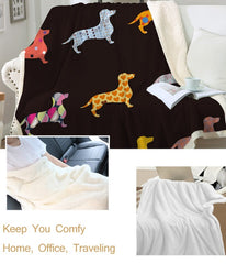 Bedding Fleece Blanket Cartoon Colorful Plush Throw Blanket - Trending Tina