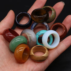 Natural Semi-precious Stone Colorful High-end Elegant Ring