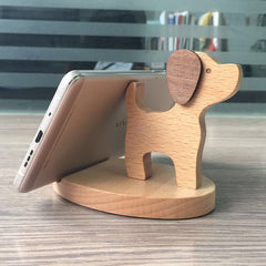 Creative  Mobile Phone Toma Back With Coin Beech Wood Lazy Phone Holder Custom Lettering - Trending Tina