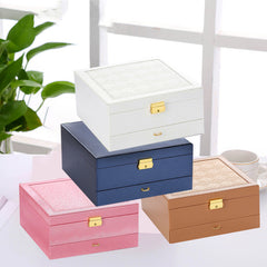 Multifunctional Jewelry Storage Box PU Leather - Trending Tina